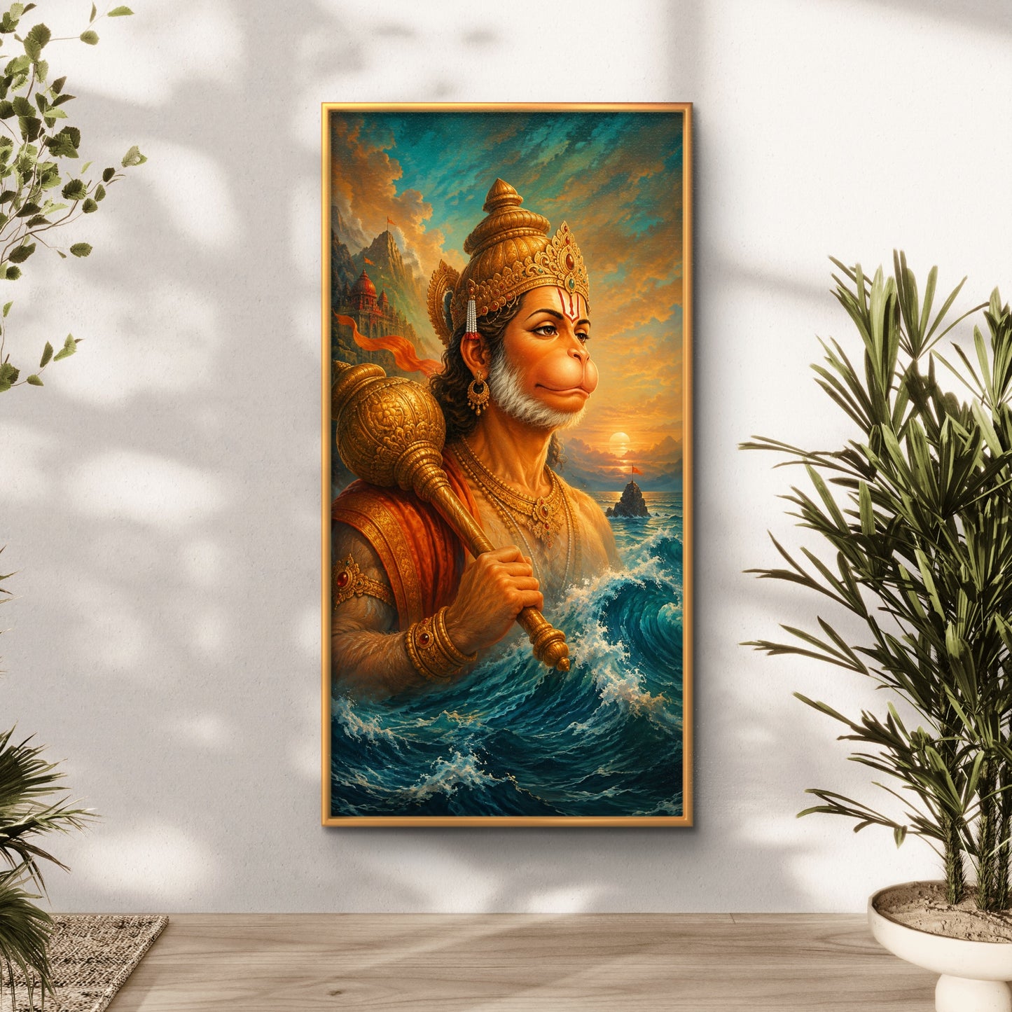 Lord Hanuman Premium Canvas Painting - Buy Online | Decor By Neon