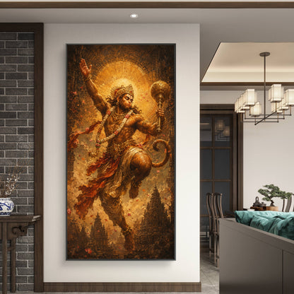 Lord Hanuman Premium Canvas Painting