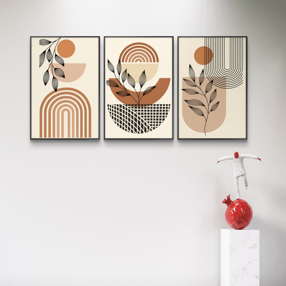 Set of 3 Abstract Art Premium Canvas Painting - Buy Online | Decor By Neon