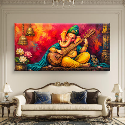 Lord Ganesha Premium Canvas Painting