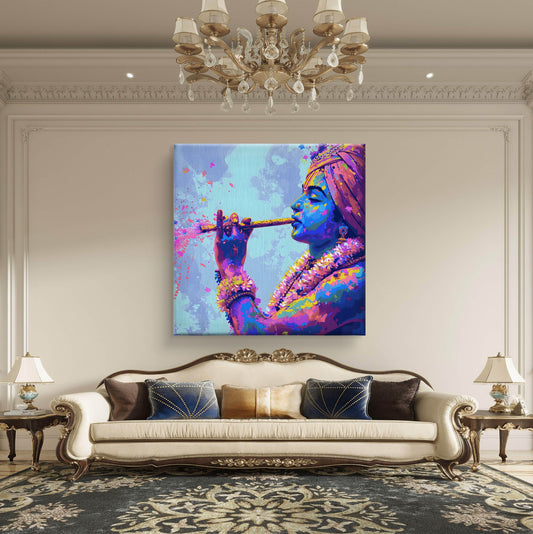 Flute of Colors Premium Canvas Wall Painting
