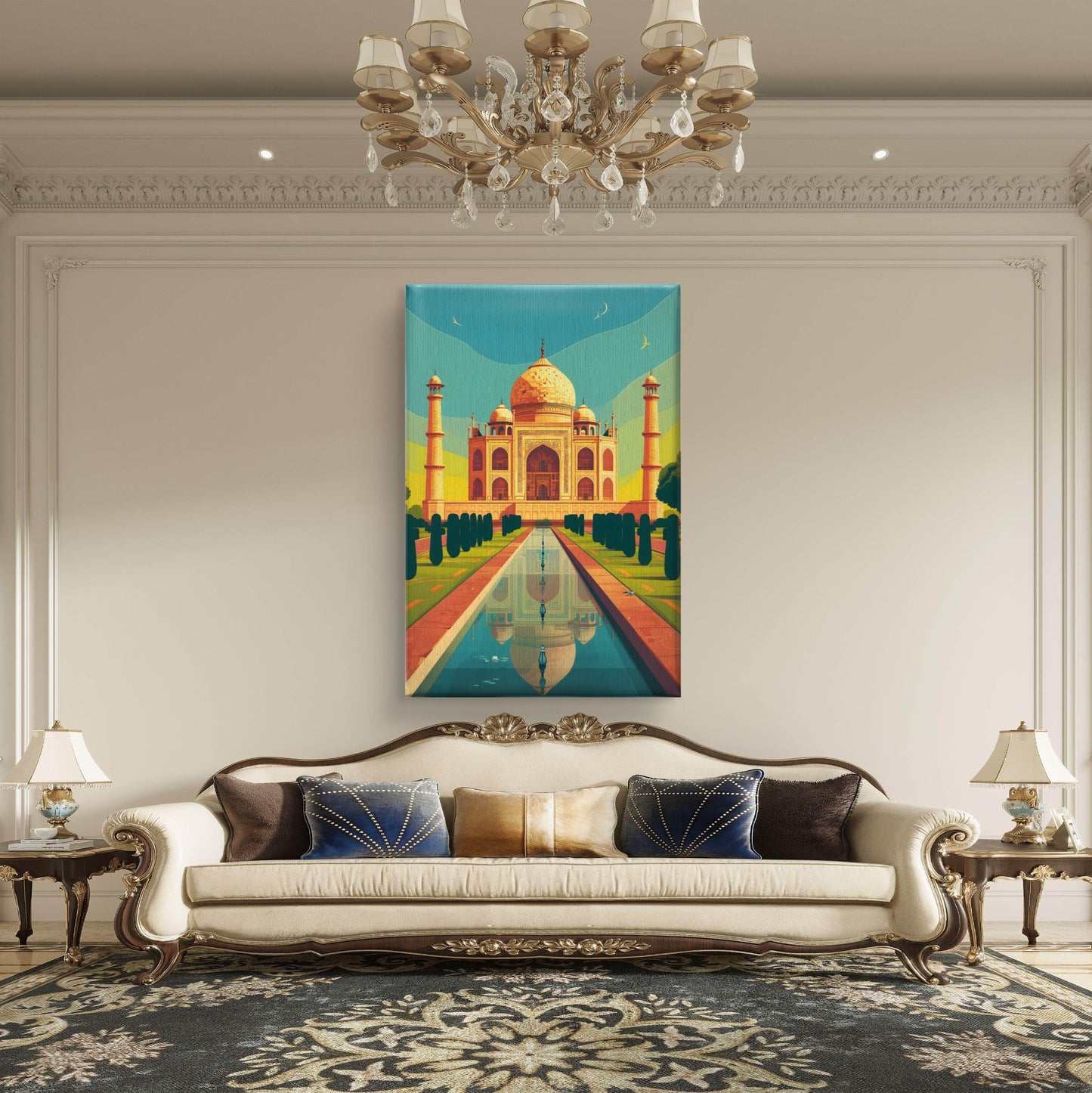 Eternal Taj Premium Canvas Wall Painting - Buy Online | Decor By Neon