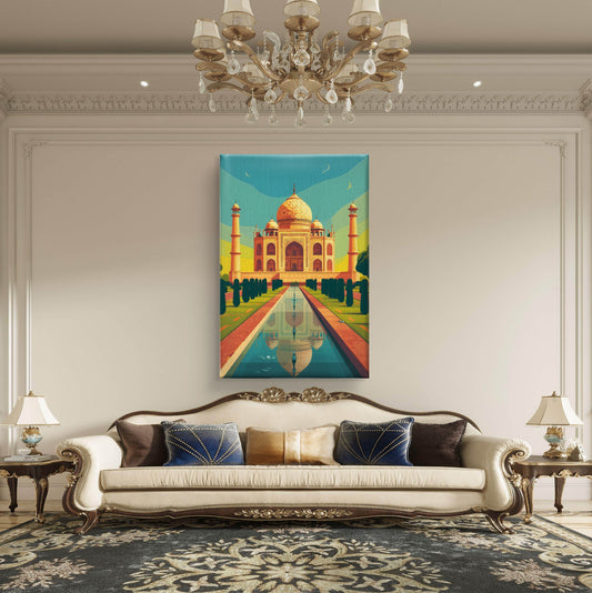 Eternal Taj Premium Canvas Wall Painting