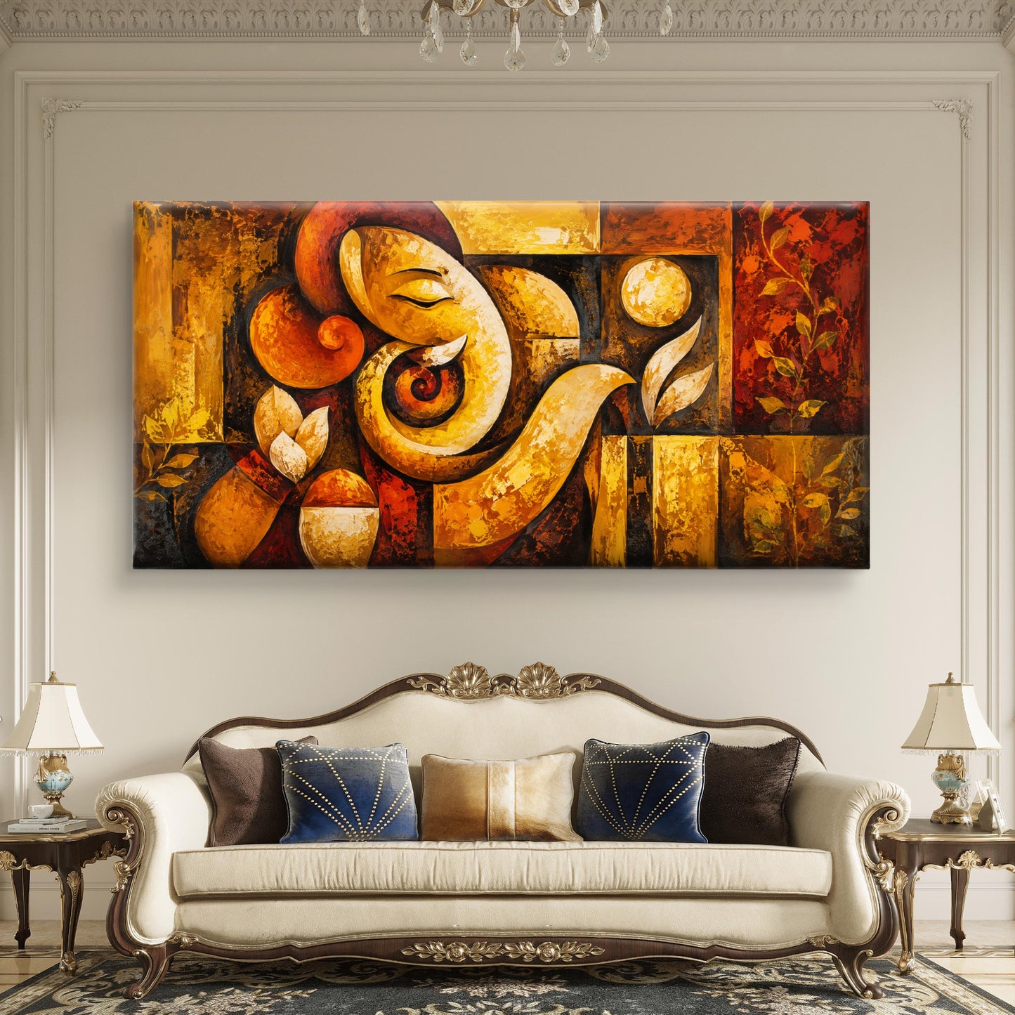 Lord Ganesha Premium Canvas Painting - Buy Online | Decor By Neon