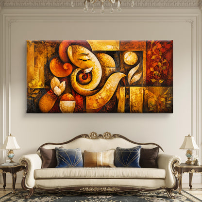 Lord Ganesha Premium Canvas Painting
