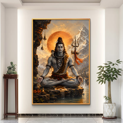 Lord Shiva Premium Canvas Painting