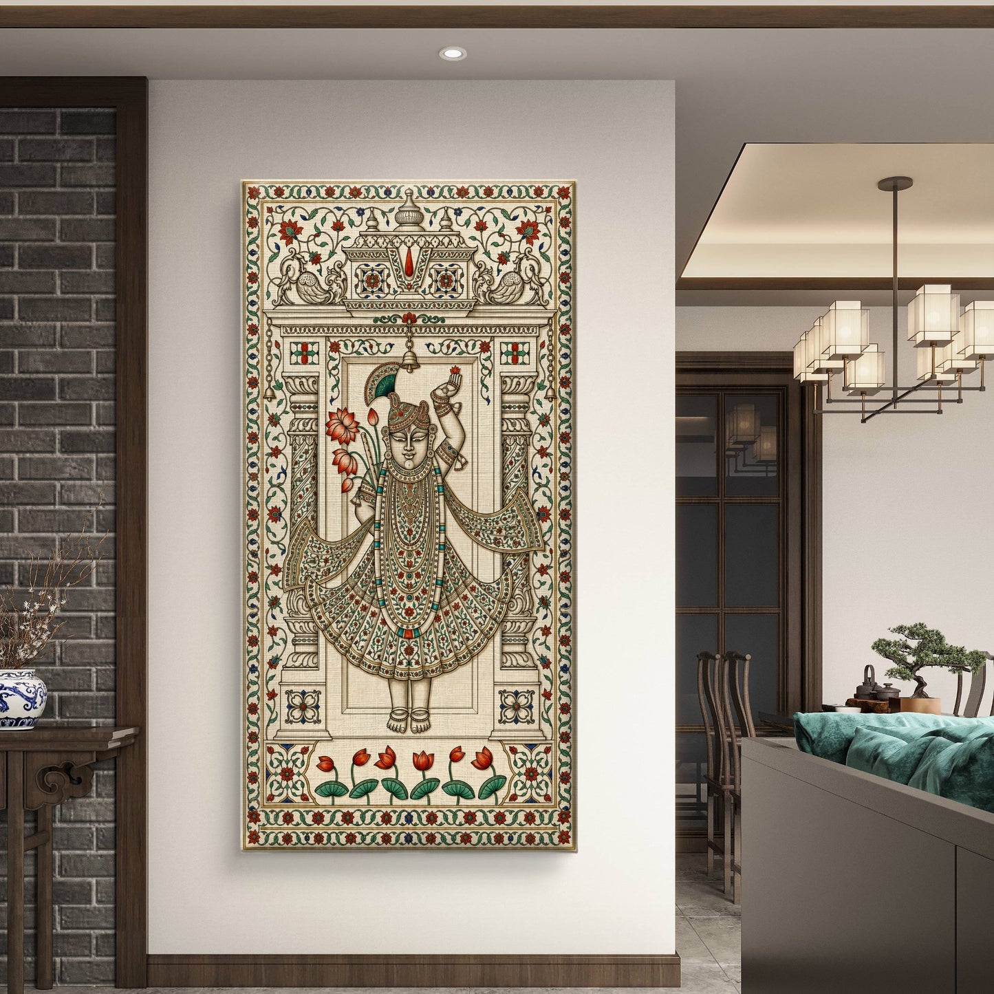 Traditional Pichwai Shrinathji Premium Canvas Painting - Buy Online | Decor By Neon