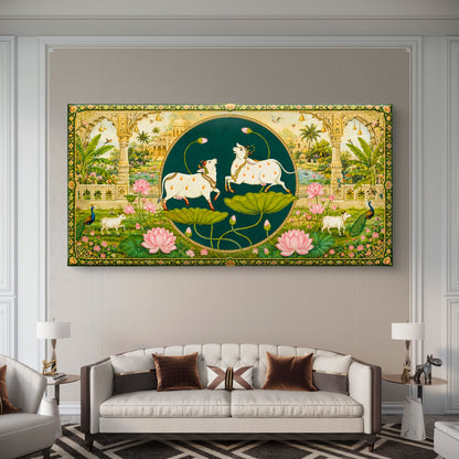 Traditional Pichwai Shrinathji Premium Canvas Painting