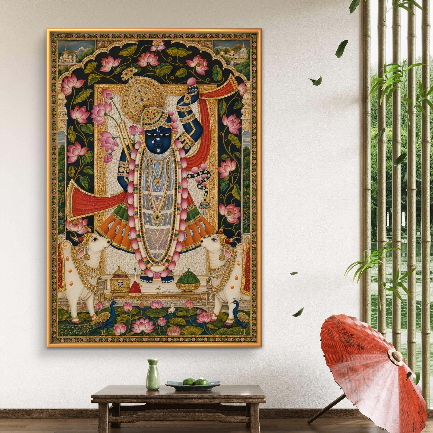 Traditional Pichwai Shrinathji Premium Canvas Painting - Buy Online | Decor By Neon