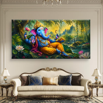 Lord Ganesha Premium Canvas Painting