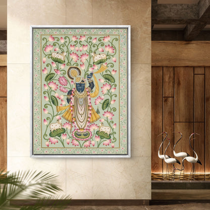 Traditional Pichwai Shrinathji Premium Canvas Painting