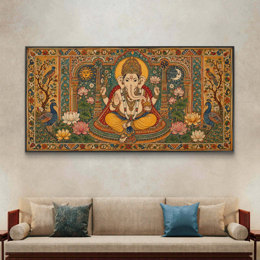Lord Ganesha Premium Canvas Painting - Canvas Wall Art | Decor By Neon