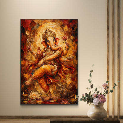Lord Ganesha Premium Canvas Painting