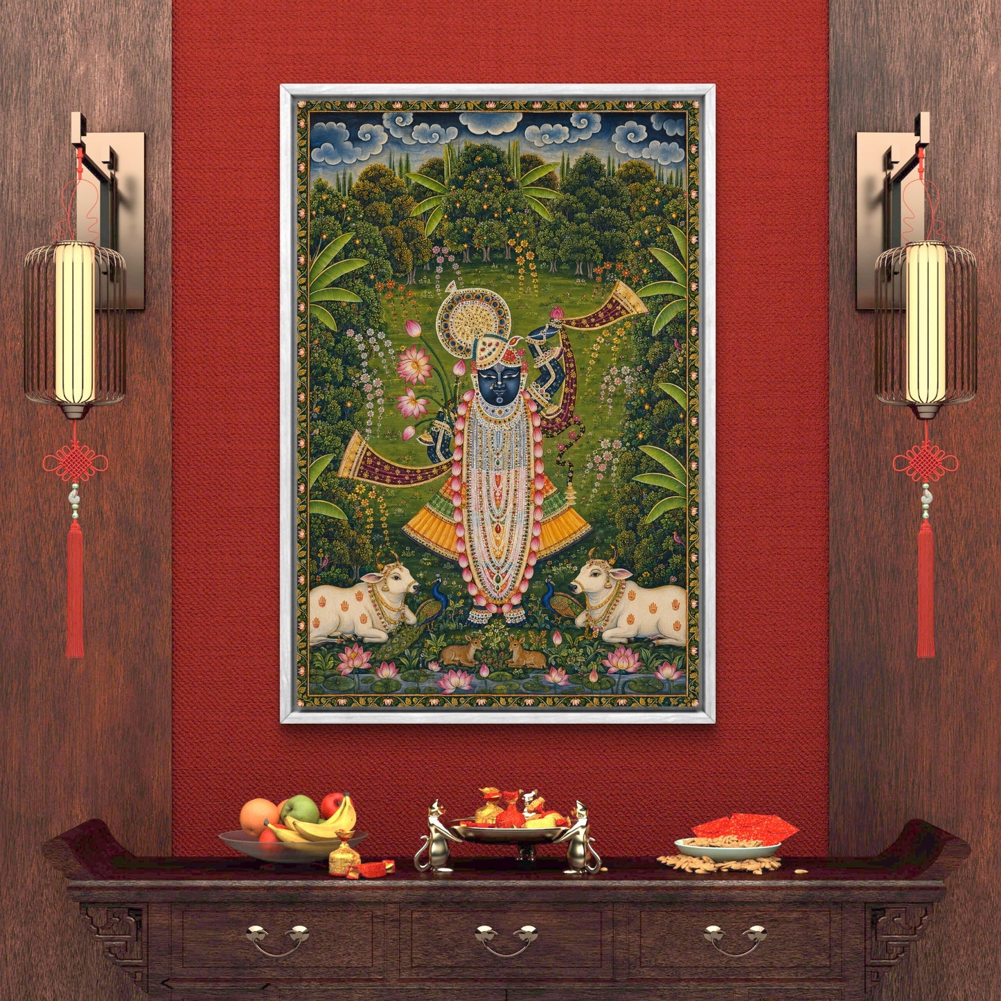 Traditional Pichwai Shrinathji Premium Canvas Painting - Buy Online | Decor By Neon