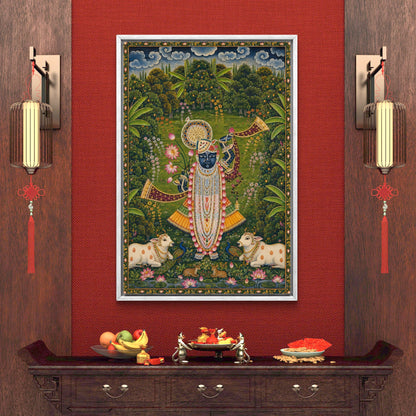 Traditional Pichwai Shrinathji Premium Canvas Painting