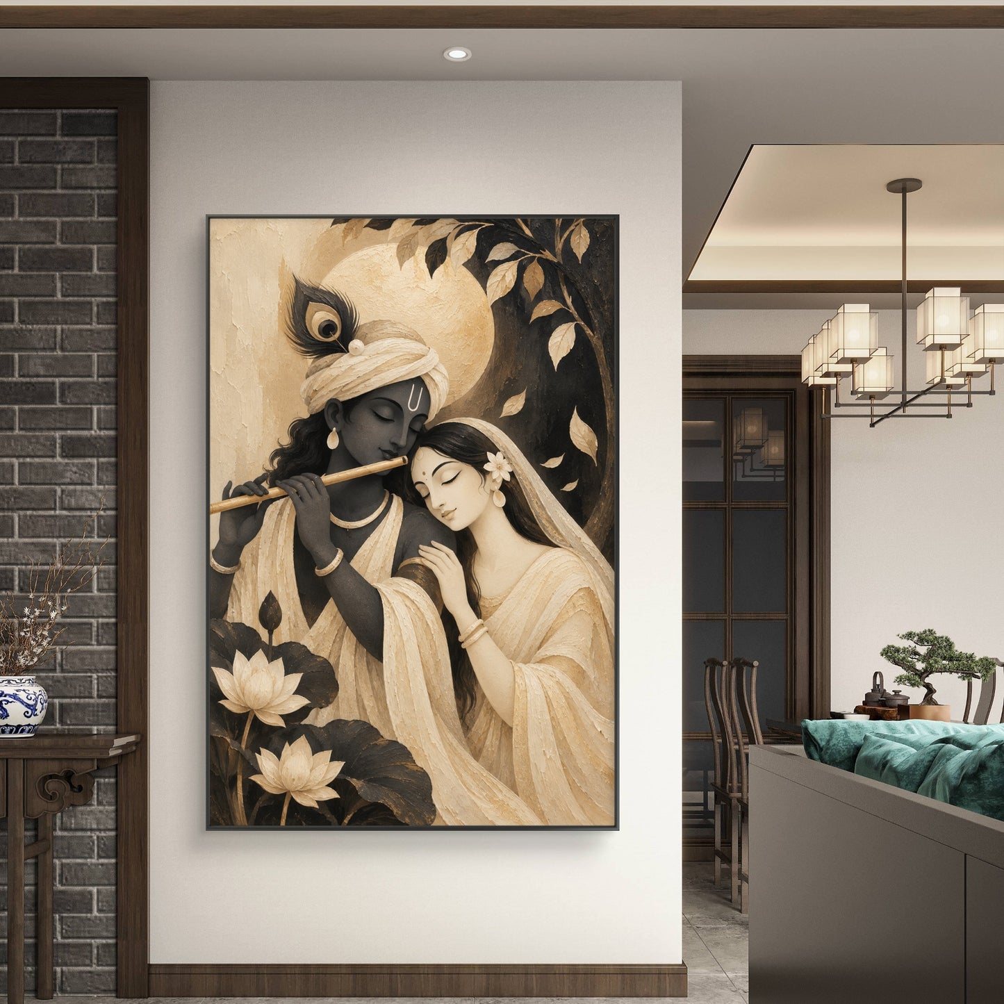Radha Krishna Premium Canvas Painting - Buy Online | Decor By Neon