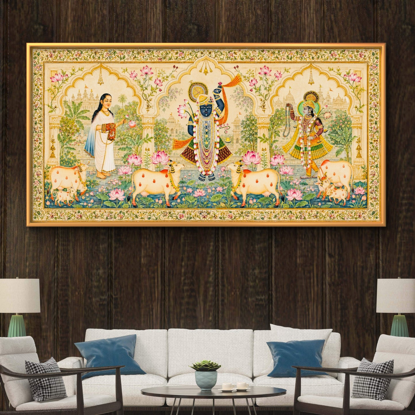 Traditional Pichwai Shrinathji Premium Canvas Painting - Buy Online | Decor By Neon