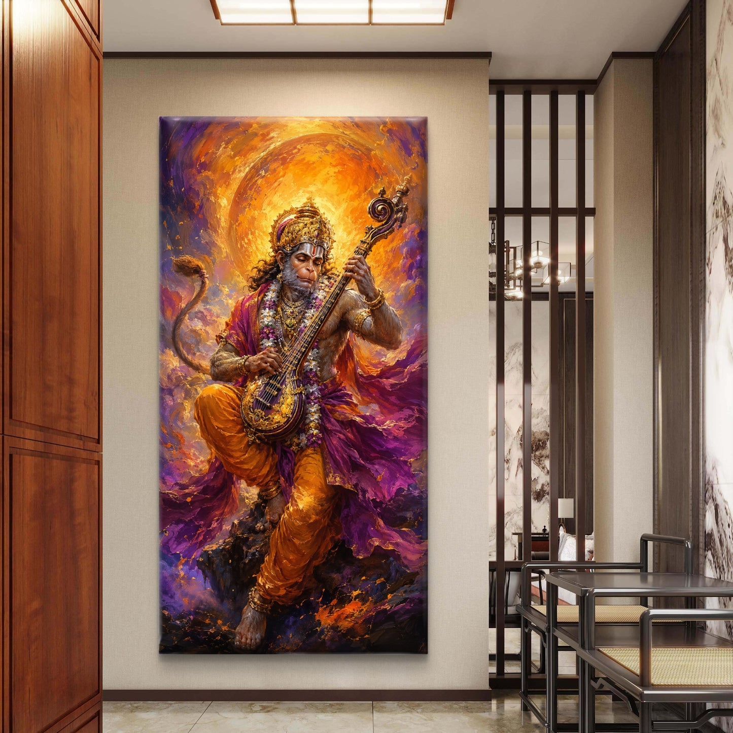 Lord Hanuman Premium Canvas Painting - Buy Online | Decor By Neon