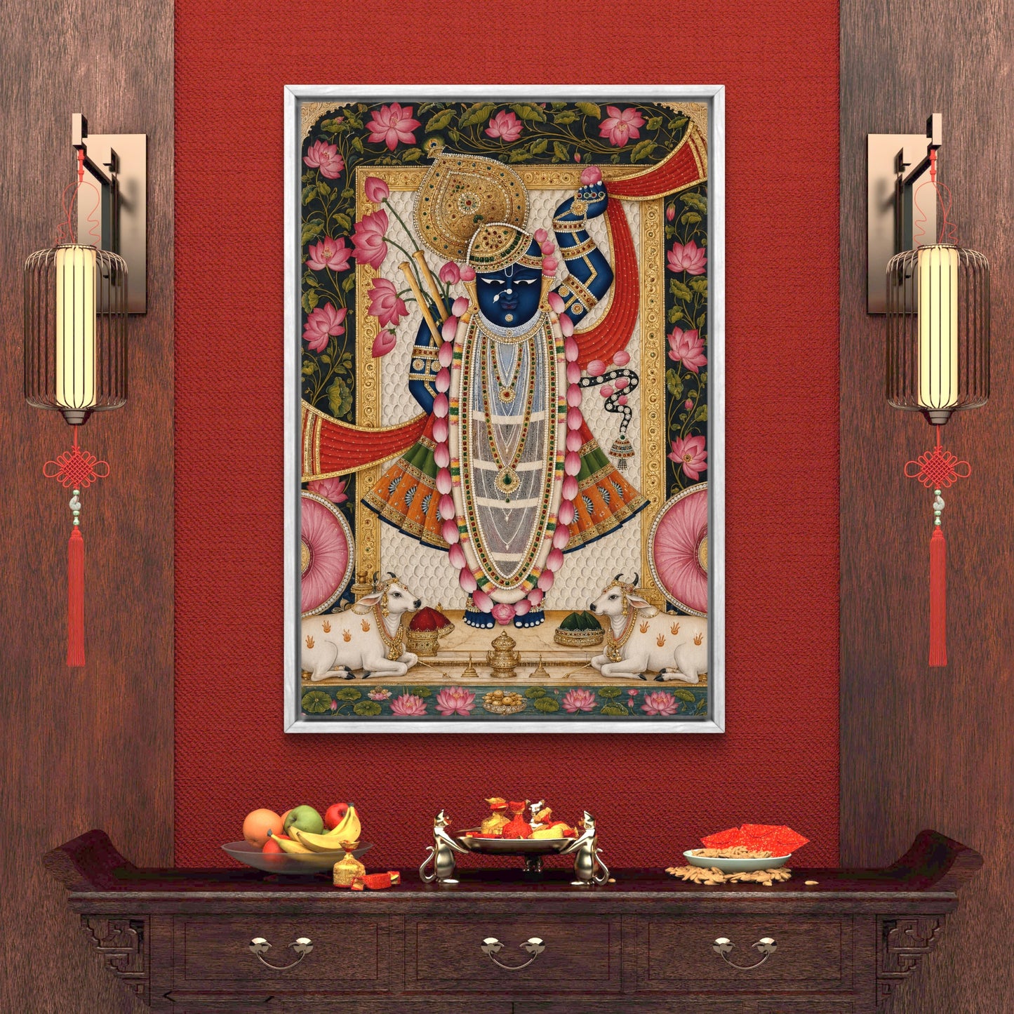 Traditional Pichwai Shrinathji Premium Canvas Painting - Buy Online | Decor By Neon