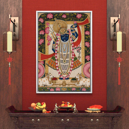 Traditional Pichwai Shrinathji Premium Canvas Painting