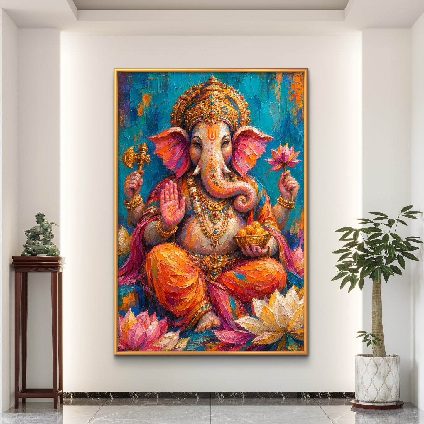 Lord Ganesha Premium Canvas Painting - Buy Online | Decor By Neon
