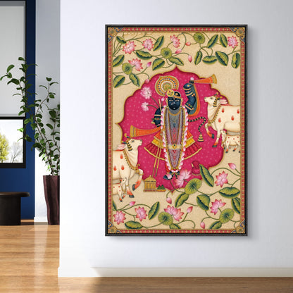Traditional Pichwai Shrinathji Premium Canvas Painting