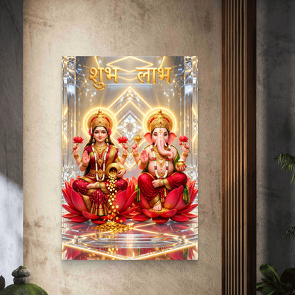 Ganesh Lakshmi Ji Premium Canvas Painting