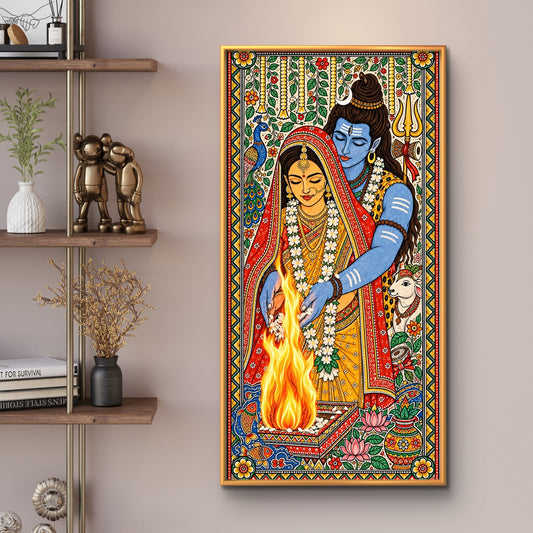Lord Shiva Premium Canvas Painting - Premium Wall Art | Decor By Neon