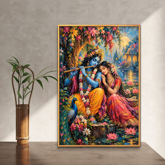 Radha Krishna Premium Canvas Painting - Premium Wall Art | Decor By Neon