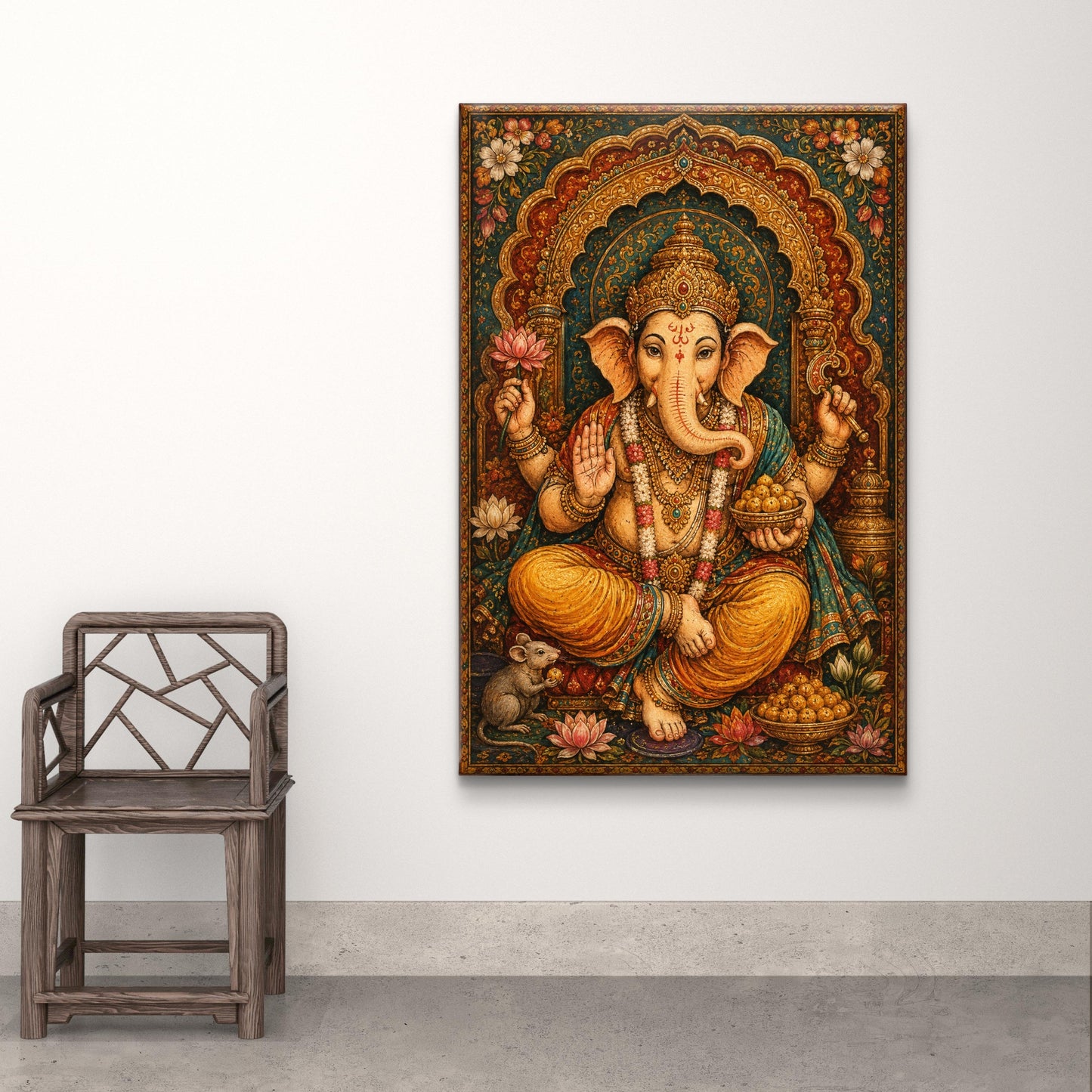 Lord Ganesha Premium Canvas Painting - Buy Online | Decor By Neon