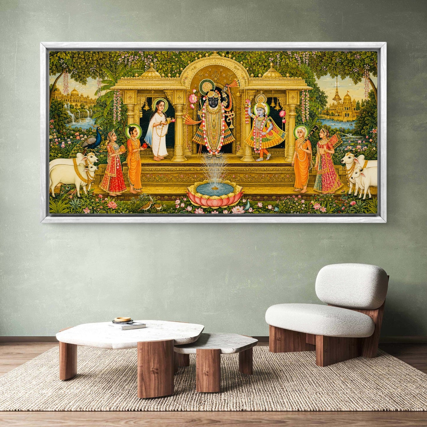 Traditional Pichwai Shrinathji Premium Canvas Painting - Buy Online | Decor By Neon