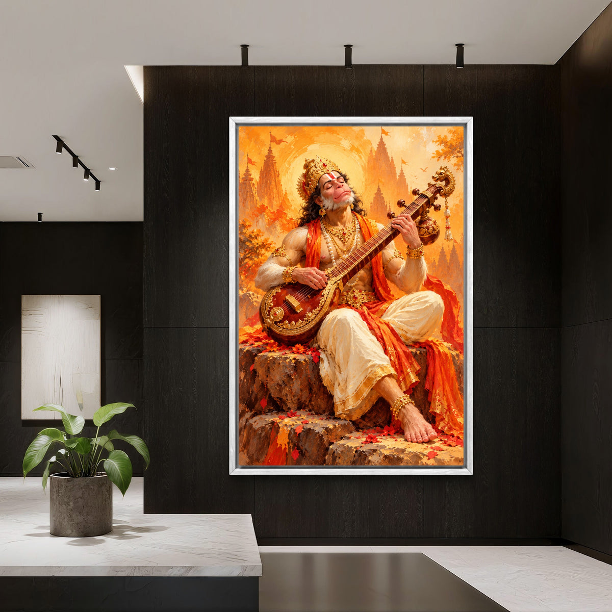 Lord Hanuman Premium Canvas Painting - Buy Online | Decor By Neon
