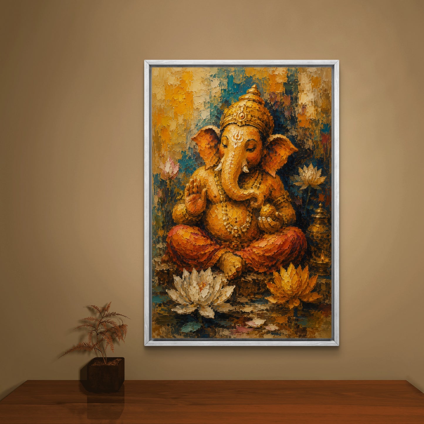 Lord Ganesha Premium Canvas Painting - Buy Online | Decor By Neon