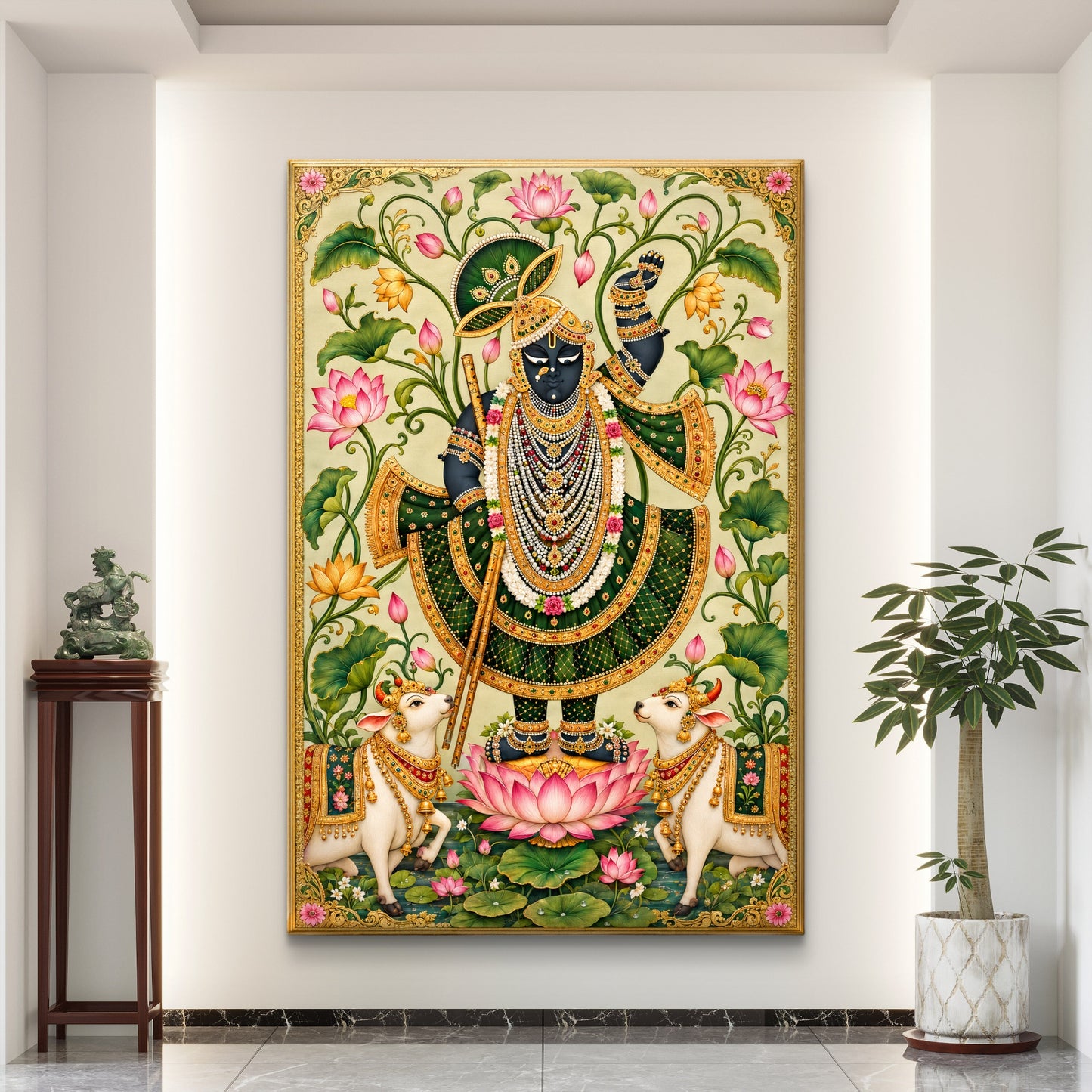 Traditional Pichwai Shrinathji Premium Canvas Painting - Buy Online | Decor By Neon