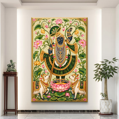 Traditional Pichwai Shrinathji Premium Canvas Painting