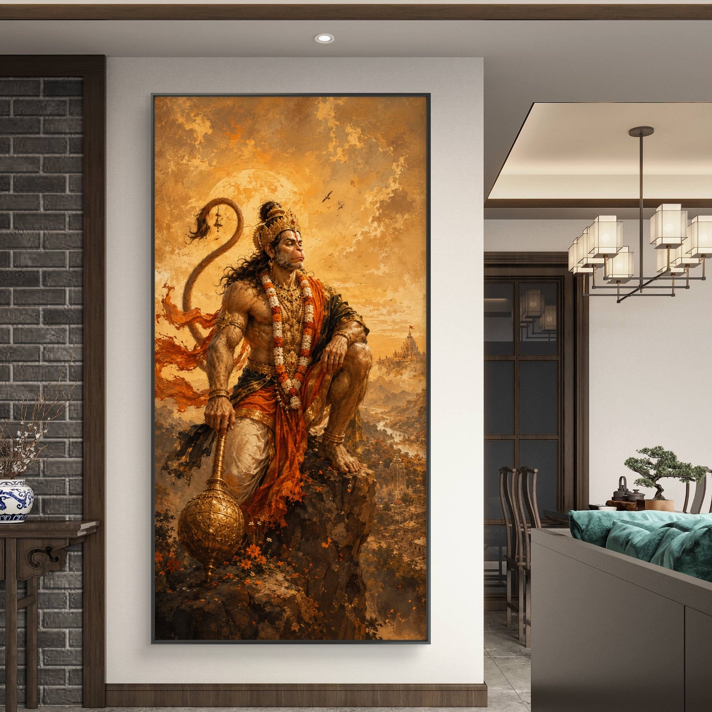 Lord Hanuman Premium Canvas Painting - Buy Online | Decor By Neon