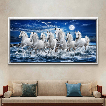Seven Horses Premium Canvas Painting