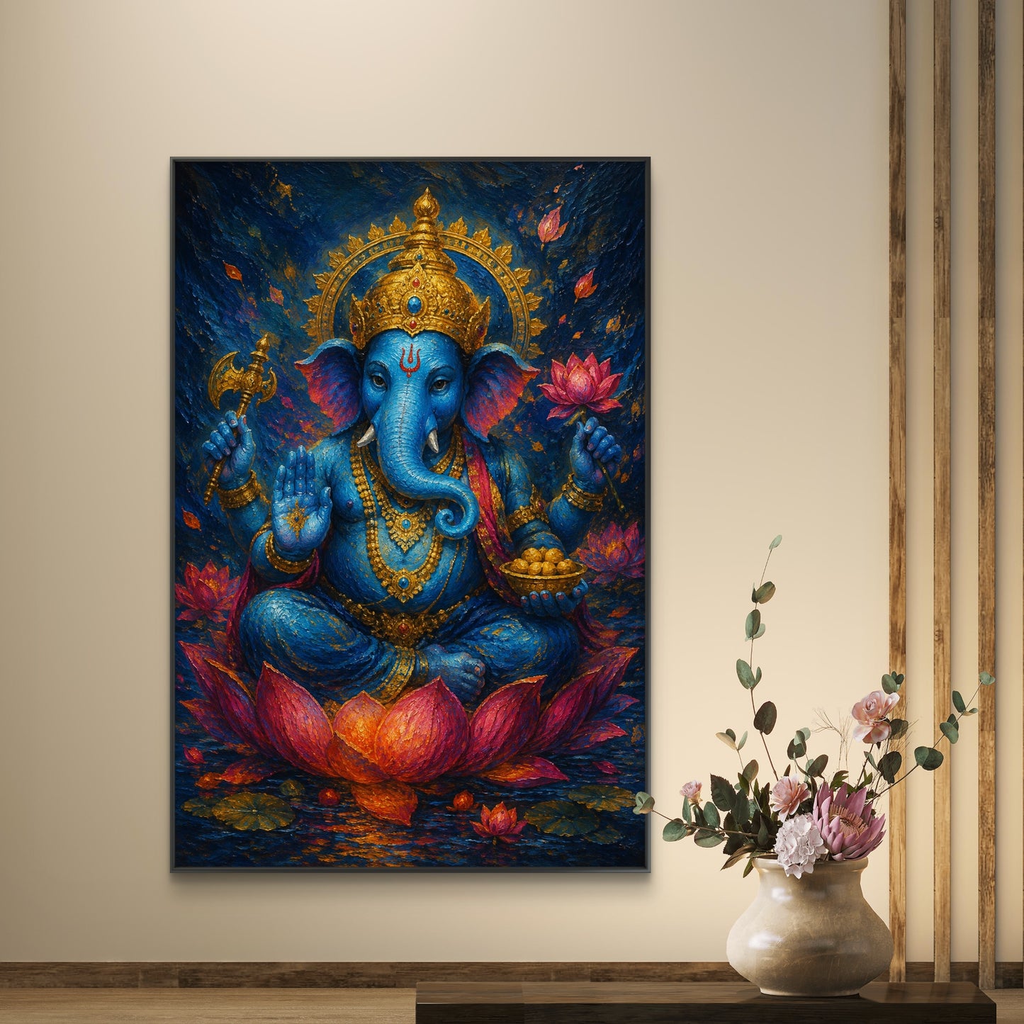 Lord Ganesha Premium Canvas Painting - Buy Online | Decor By Neon