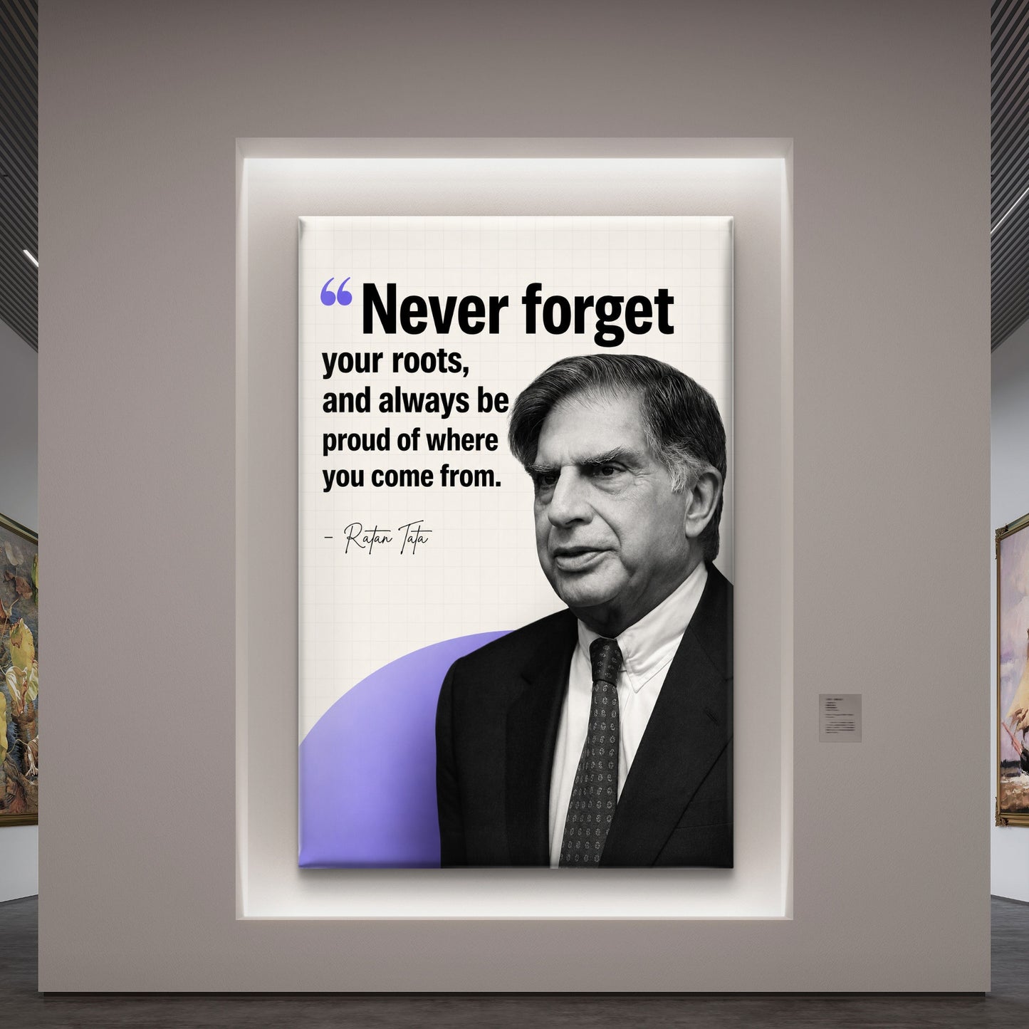 Ratan Tata Premium Canvas Painting - Buy Online | Decor By Neon