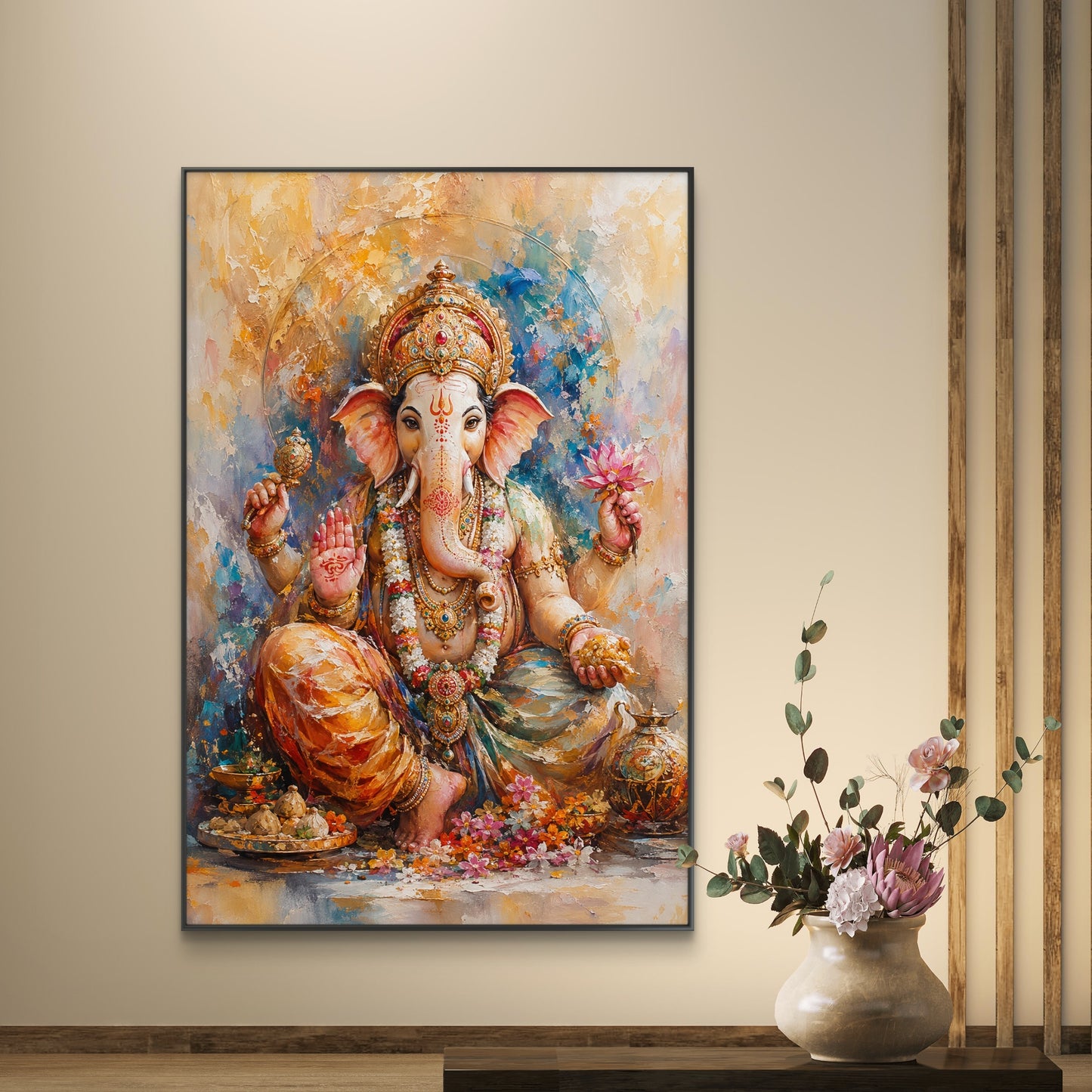 Lord Ganesha Premium Canvas Painting - Buy Online | Decor By Neon