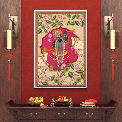 Traditional Pichwai Shrinathji Premium Canvas Painting