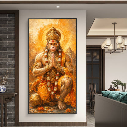 Lord Hanuman Premium Canvas Painting