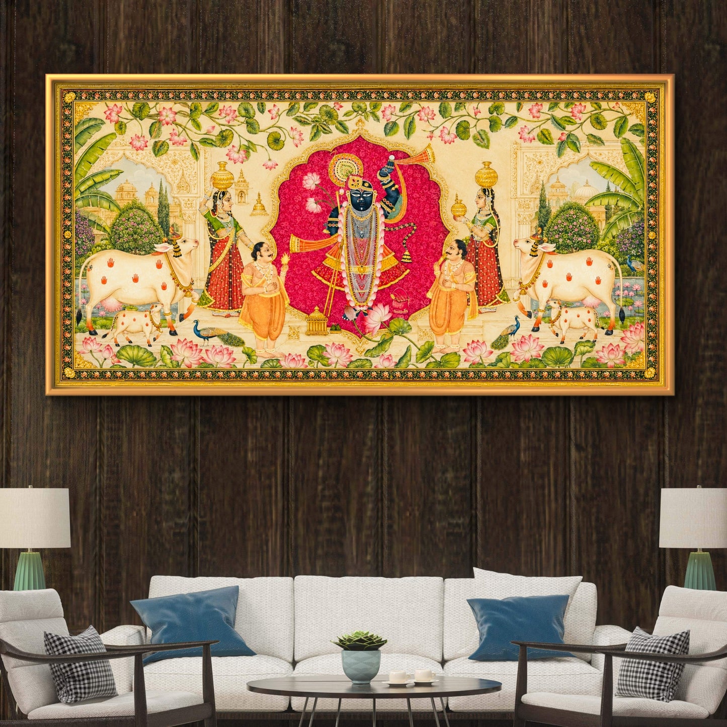 Traditional Pichwai Shrinathji Premium Canvas Painting - Buy Online | Decor By Neon