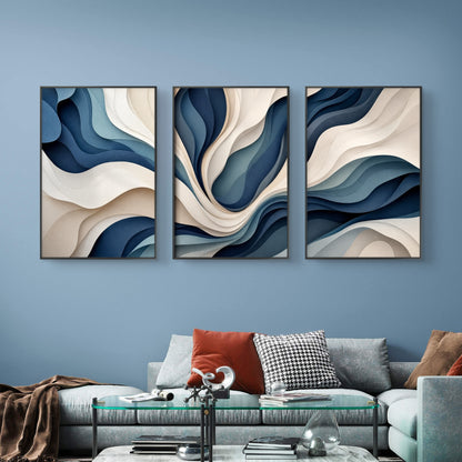 Set of 3 Abstract Art Premium Canvas Painting