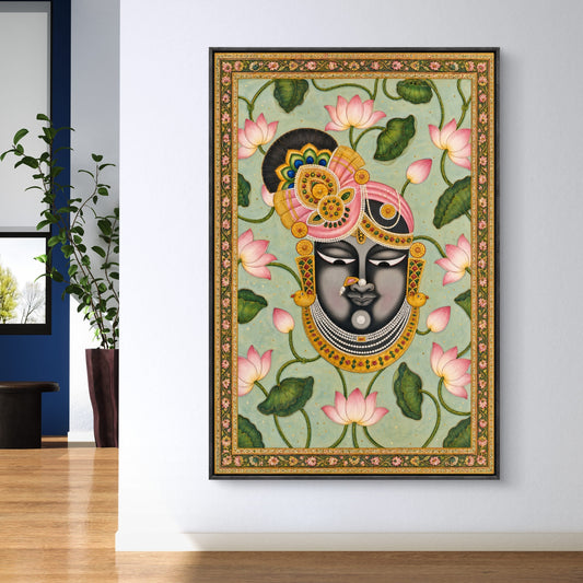 Traditional Pichwai Shrinathji Premium Canvas Painting - Canvas Wall Art | Decor By Neon