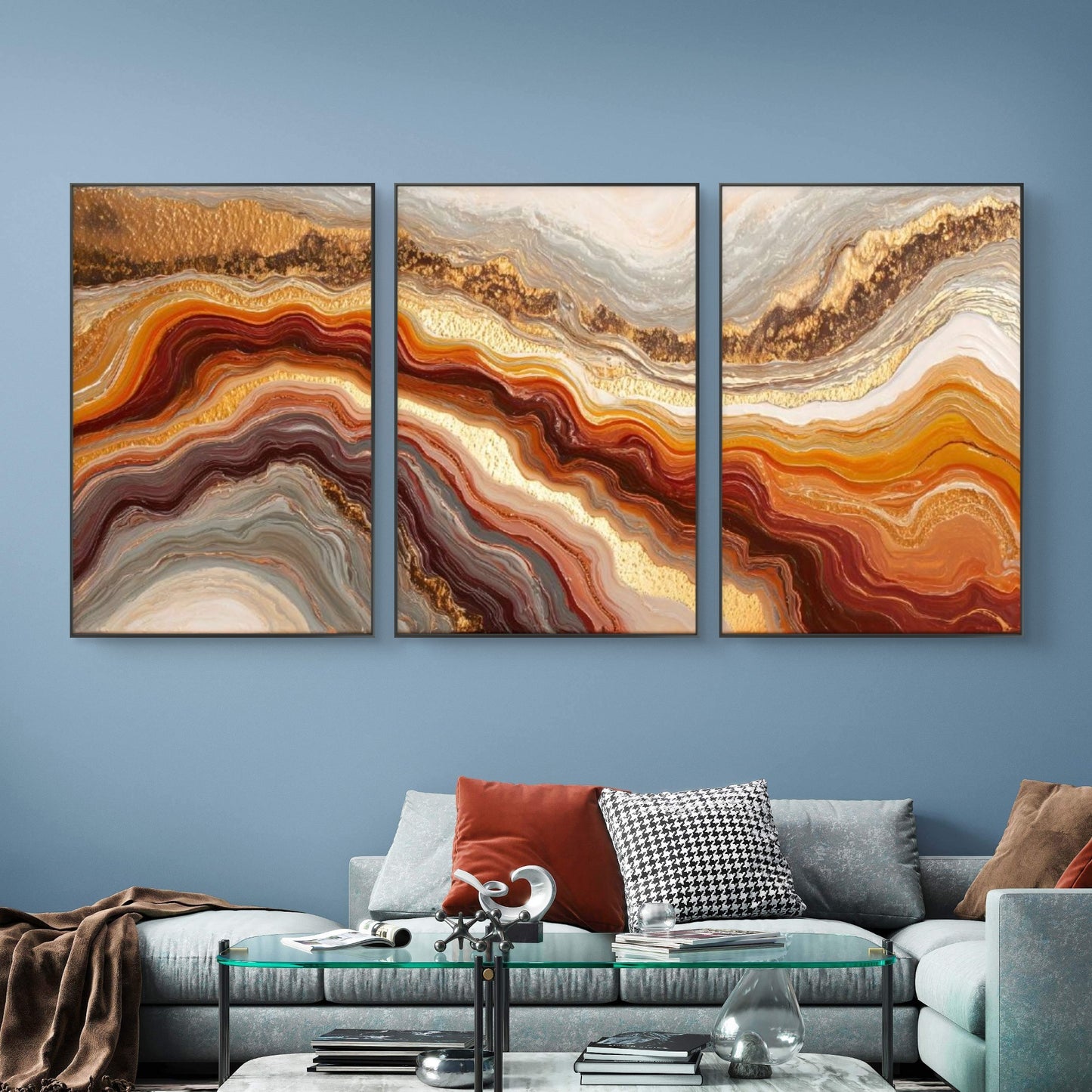 Set of 3 Abstract Art Premium Canvas Painting - Buy Online | Decor By Neon
