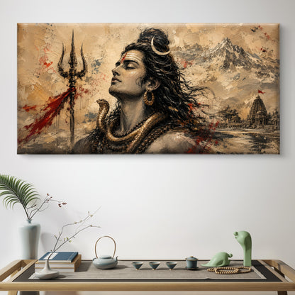 Lord Shiva Premium Canvas Painting