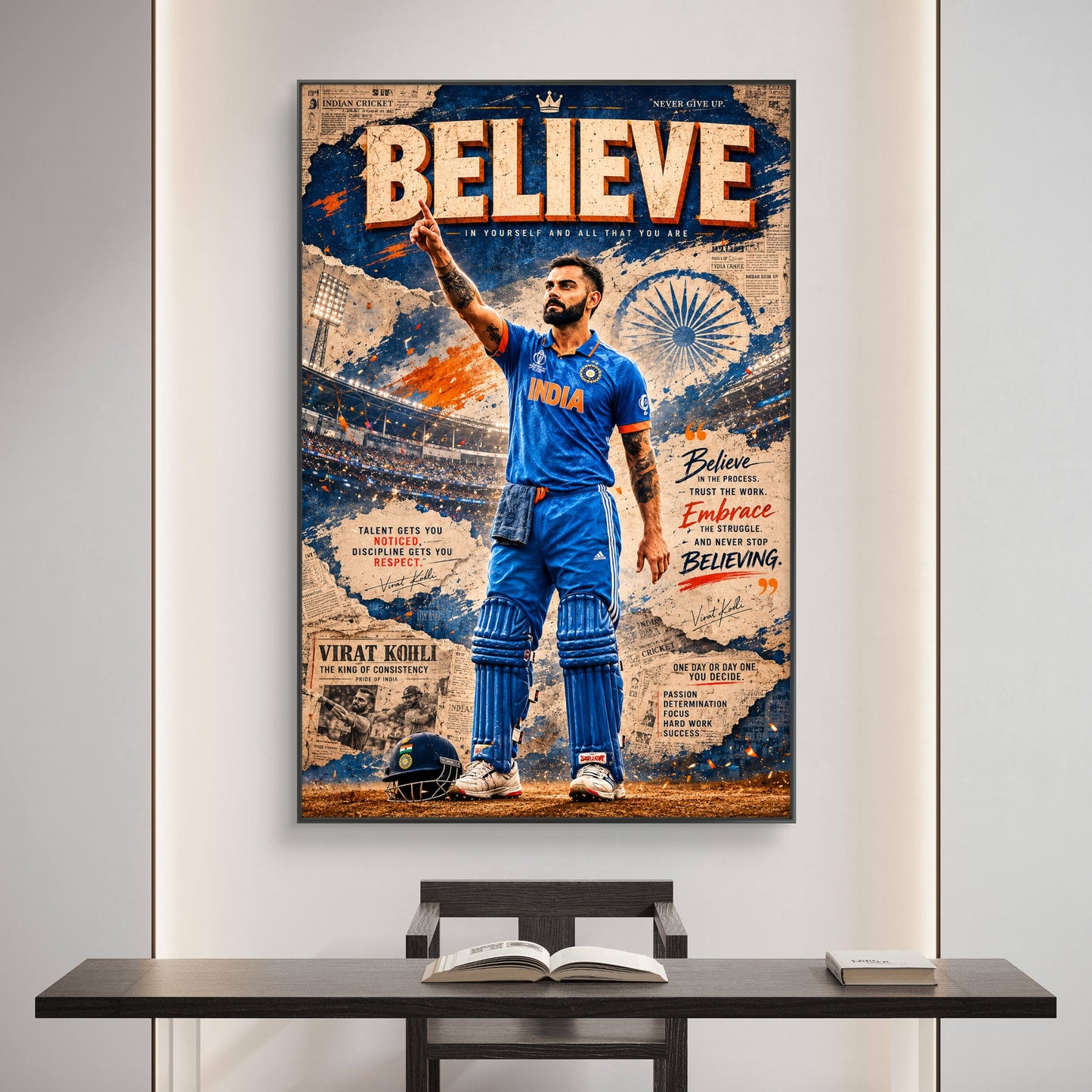 Virat Kohli  Premium Canvas Painting - Buy Online | Decor By Neon