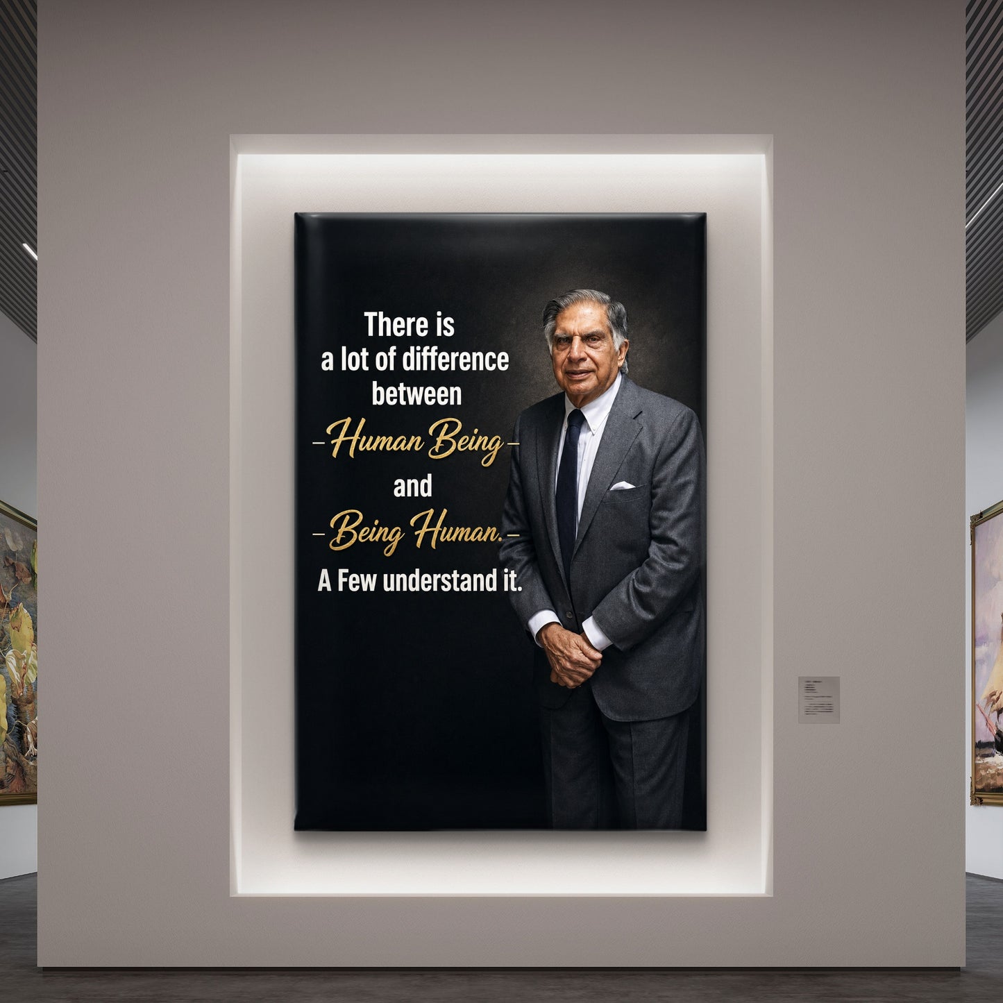 Ratan Tata Premium Canvas Painting - Buy Online | Decor By Neon