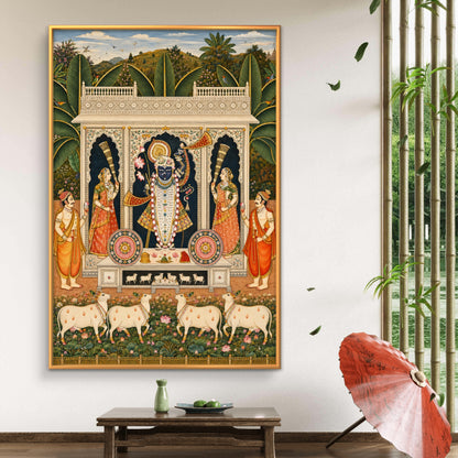 Traditional Pichwai Shrinathji Premium Canvas Painting